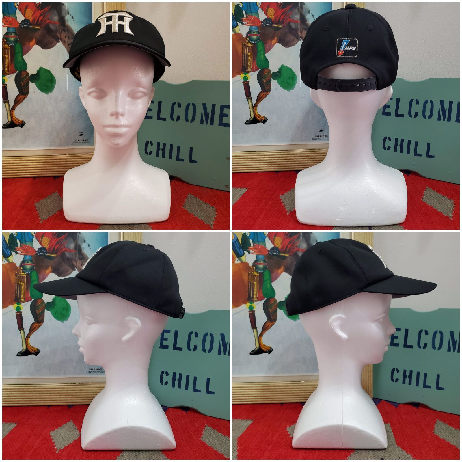 中央帽子□美品 2000s 日本製 阪神タイガース 野球帽 ベース