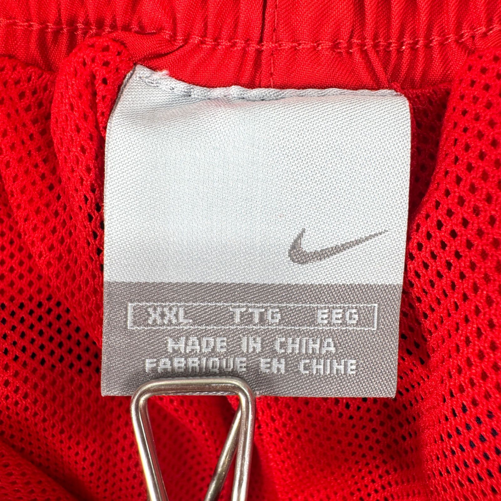 00s ナイキ トラックパンツ ナイロンパンツ 極太 裾ロゴ ライン XXL