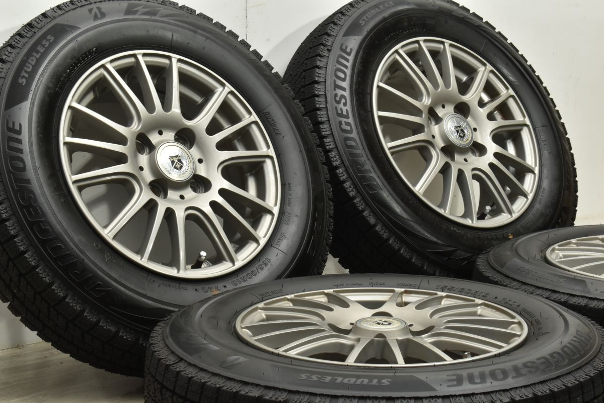 バリ溝 G-Mach 13in 5.00B 36 PCD100 ブリヂストン ブリザック VRX2 155 80R13 パッソ ヴィッツ ワゴンR ブーン スタッドレス