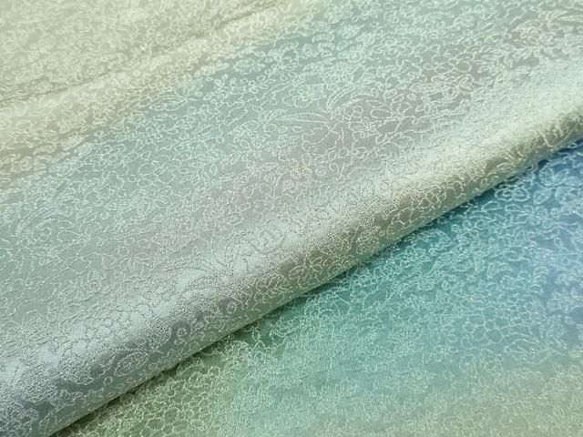 平和屋着物□極上 久保田一竹 幻の辻が花 太鼓柄袋帯 草花地紋 金通し  