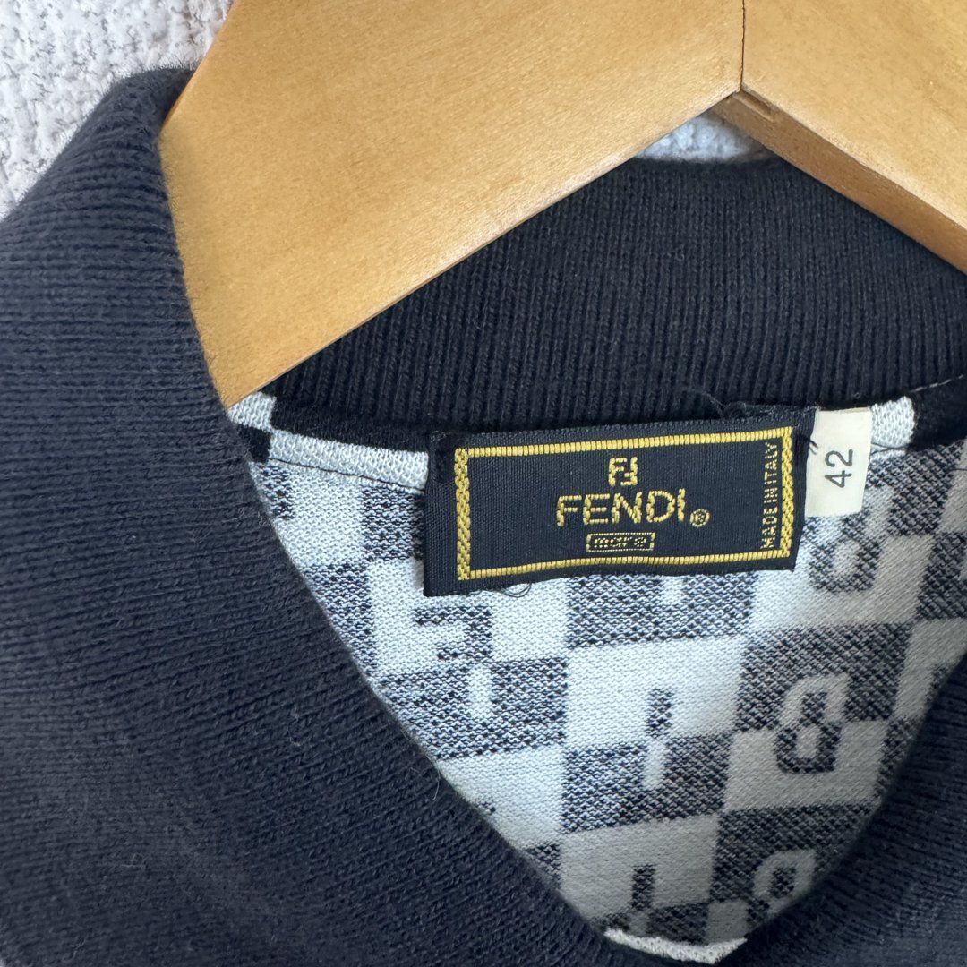 OLD FENDI フェンディ ポロワンピース 総柄 ノースリーブ