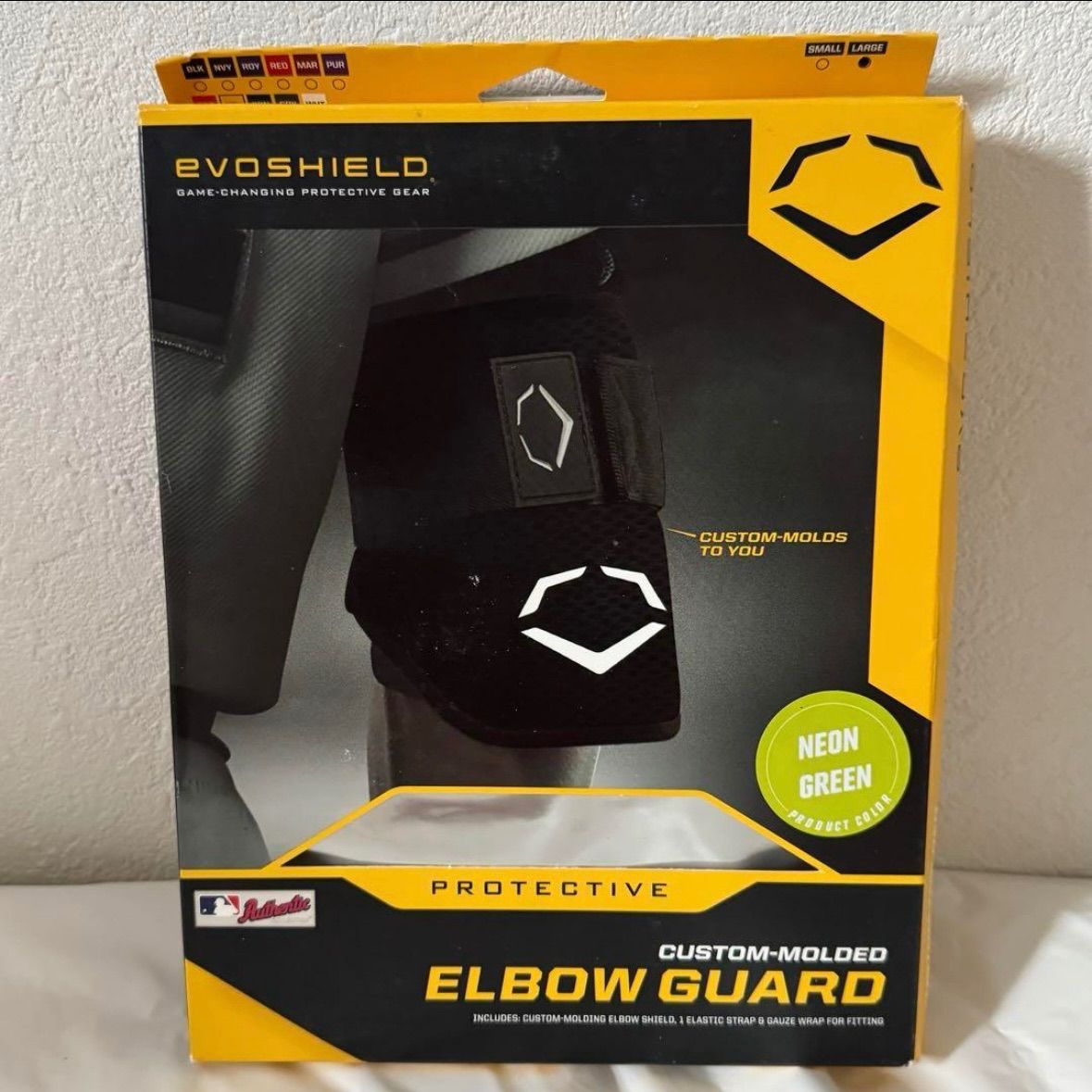 EVOSHIELD SRZ-1 ネオングリーン Lサイズ エルボガード 防具 - メルカリ