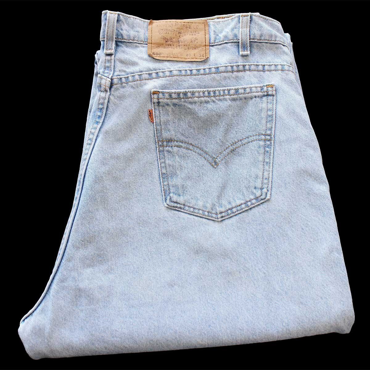 90s USA製 Levi'sリーバイス 560 デニムパンツ アイスブルー W40