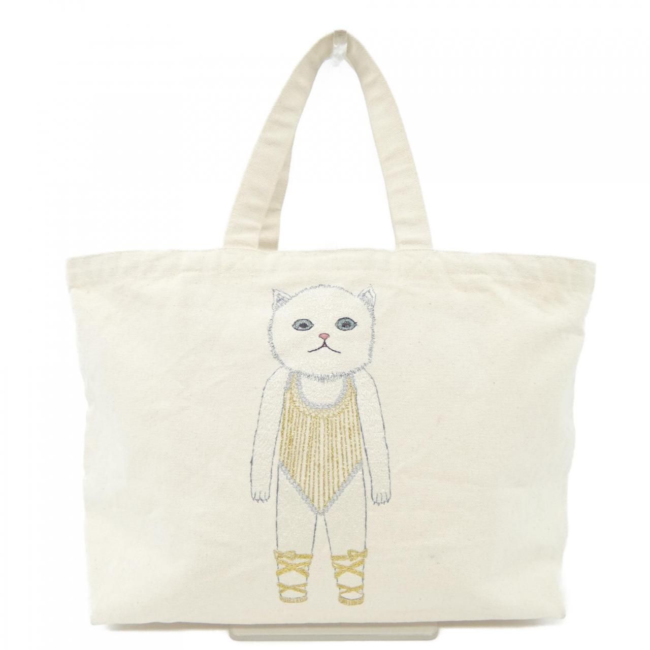 coral & tusk コーラルアンドタスク ねこ刺繍トートバック