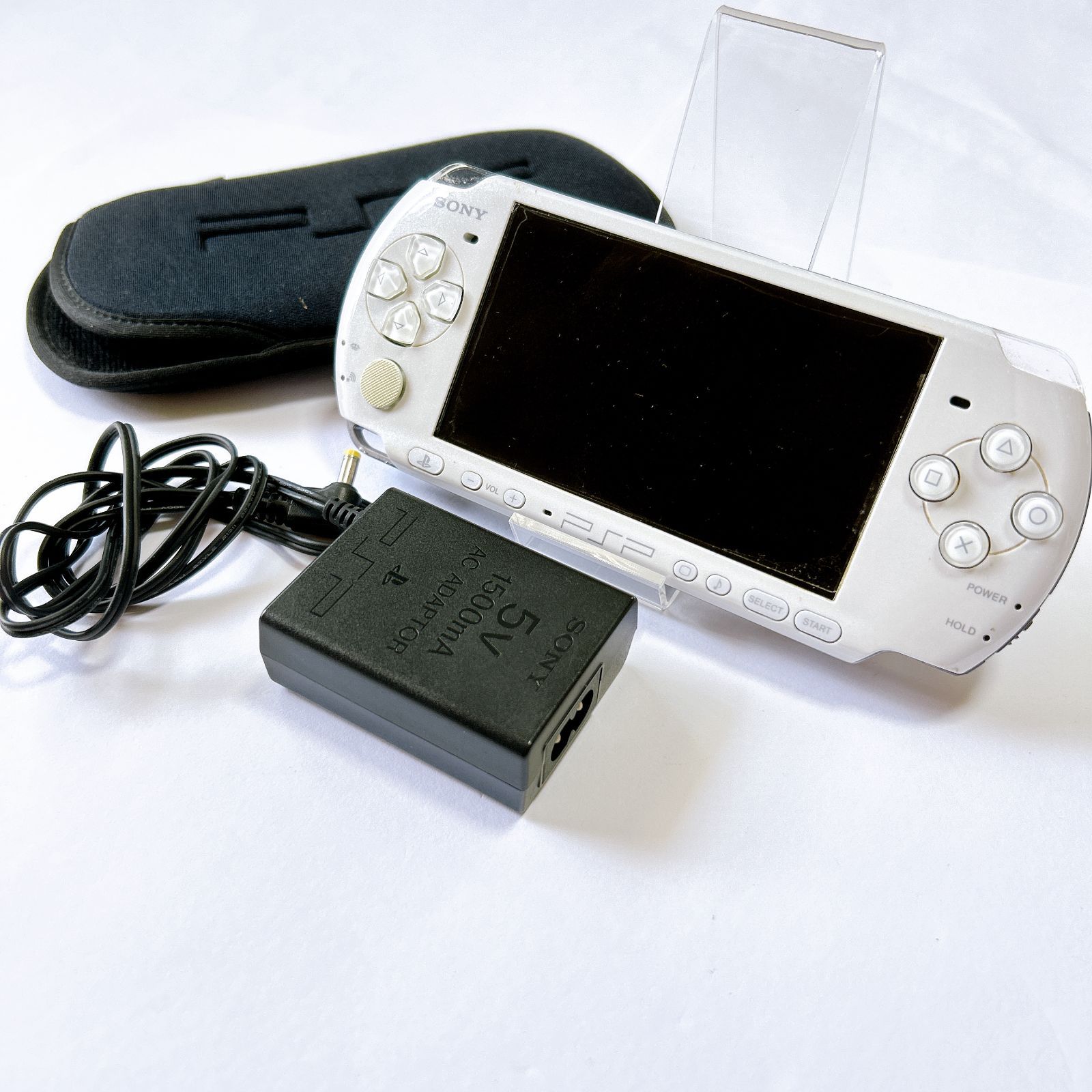 ソニー PSP 3000 初期化済み バッテリーなし 簡易動作 済み メモリーカードあり UMD1枚付き ワールドサッカーウイニングイレブン2010 管理番号ARCYRA1495