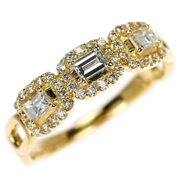 K18YG ダイヤモンド リング 0.50CT K18WG ダイヤモンド リング 0.50CT