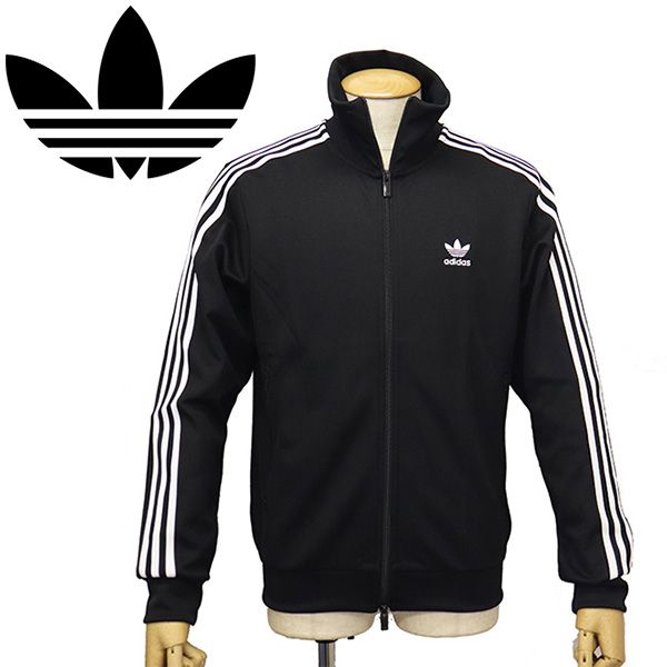 adidas (アディダス) EEP84 IY8077 BECKENBAUER TT ベッケンバウアートラックトップ ブラック/ブラック AD302 S