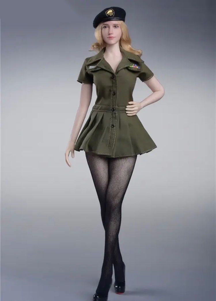 1/6フィギュア衣装 洋服 12インチ ベレー 女性衣装セット ミリタリー