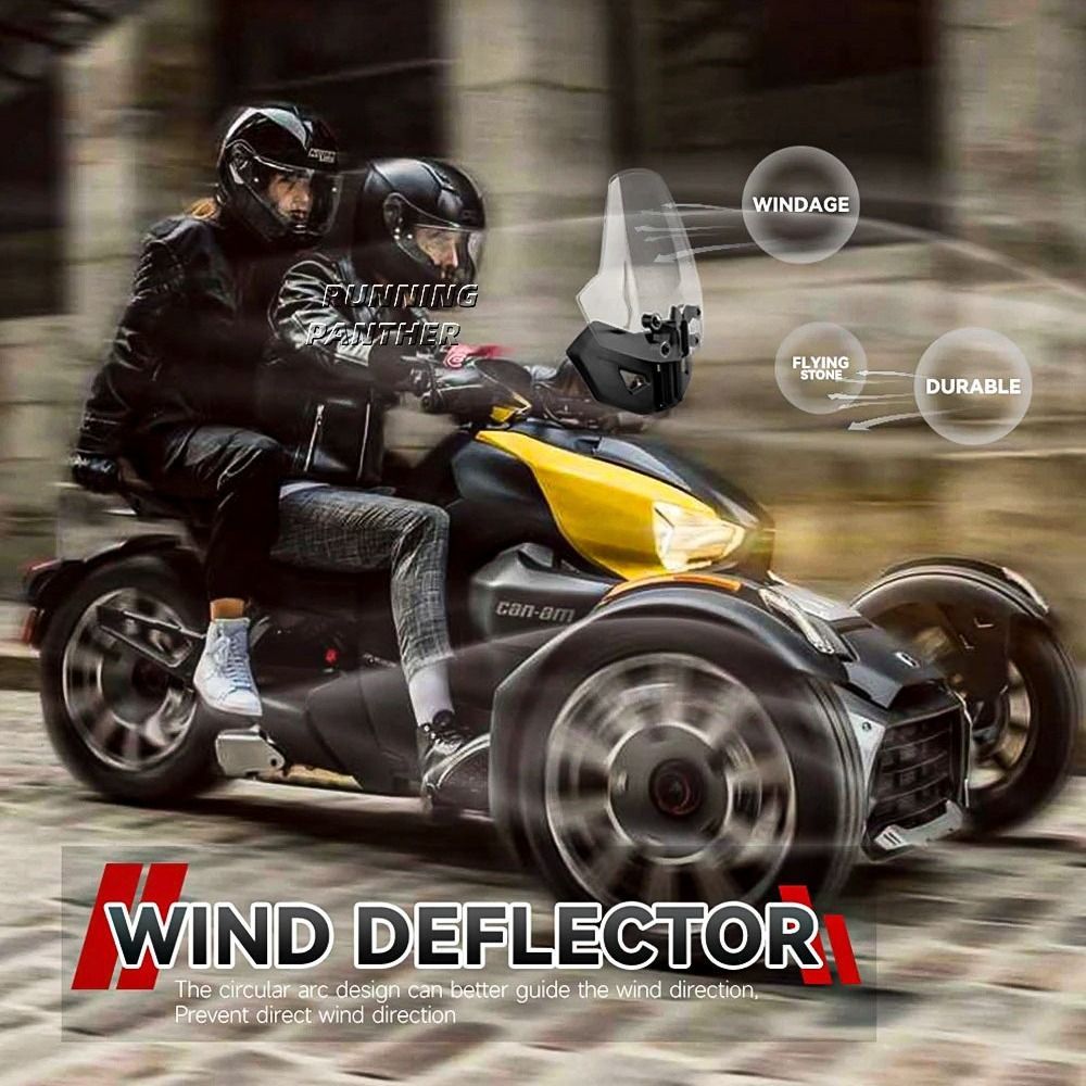 Can-Am ライカー 全モデル用 フロントウィンドシールド クリア|スモーク 2色 耐風圧強化 オープンカー バイクアクセサリー