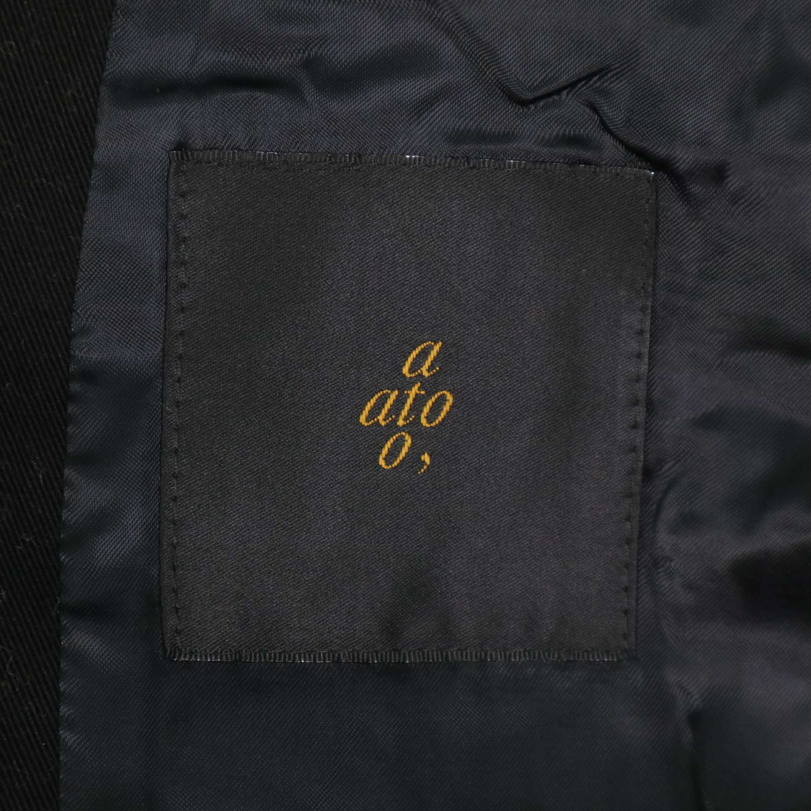 ato アトウ 秋冬☆ テーラード ジャケット ブレザー Sz.44 メンズ 黒