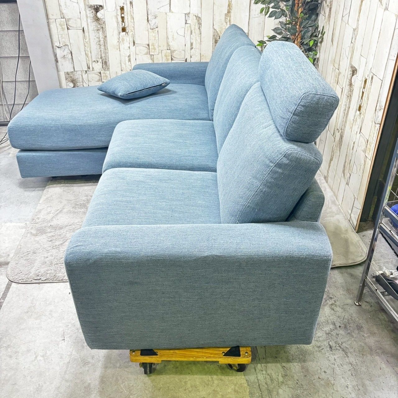 ニトリ　布張りカウチソファ NポケットA1N ニトリ 布張りカウチソファ(NポケットA1N LO DR-GY) - 通販