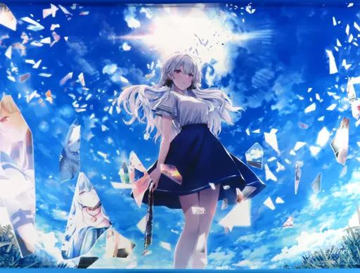 中古】タペストリー 世凪 B2タペストリー＜蒼い空＞ 「白昼夢の青写真 