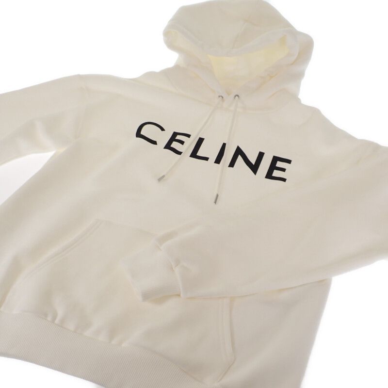 CELINE ルーズ ジップフーディー / コットンフリース - ブラック