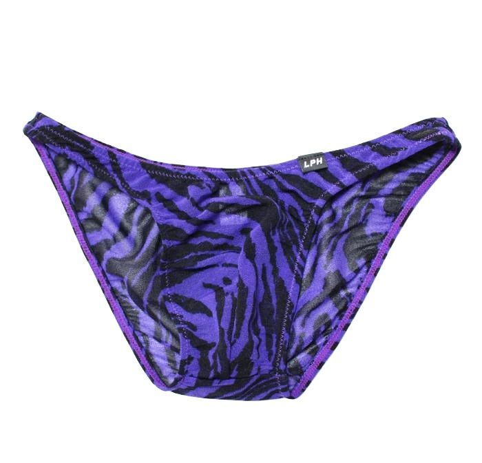 ラポーム メンズ ビキニ ショーツ ハーフバック 透け ゼブラ柄 メンズ