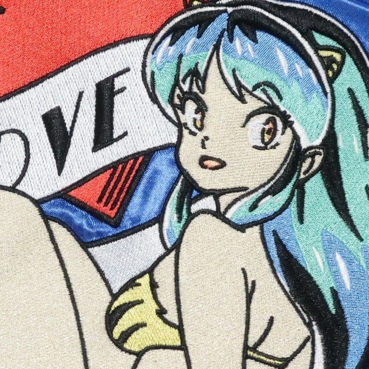 うる星やつら スカジャン メンズ アニメ ラムちゃん ハート 刺繍