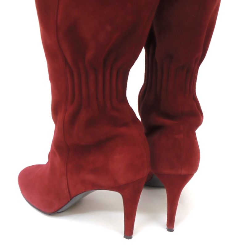 ピエールアルディ Pierre Hardy ロングブーツ レッド系 スエード 36