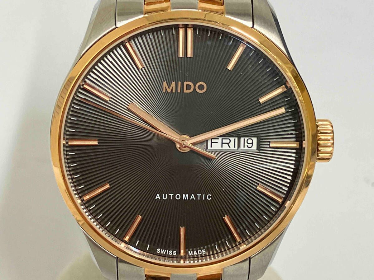 Mido M024.630.A／DHX9RC01N／ベルーナ サンレイ／ミドー／自動巻き腕時計／裏蓋スケルトン／25石 