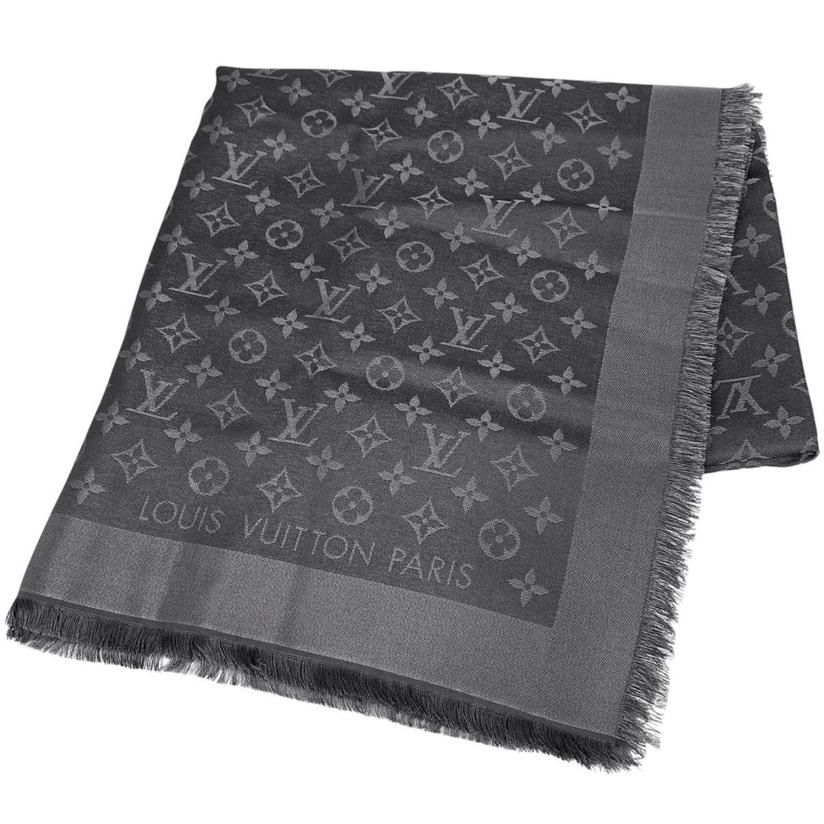□ルイ・ヴィトン□ ショール モノグラム 大判ストール シルク ウール