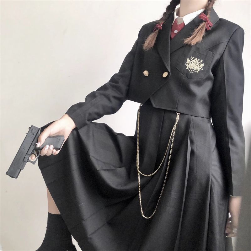 韓国 卒業式 スーツ 女の子 ブレザー ワンピース 制服 卒服 地雷系 JK ジャケット シャツ リボンタイ 入学式 子供服 フォーマルスーツ 大きいサイズ 中高生 小学校卒業式スーツ ジュニア 結婚式 お受験 発表会 冠婚葬祭 ママ 親子 S-2XL 黒