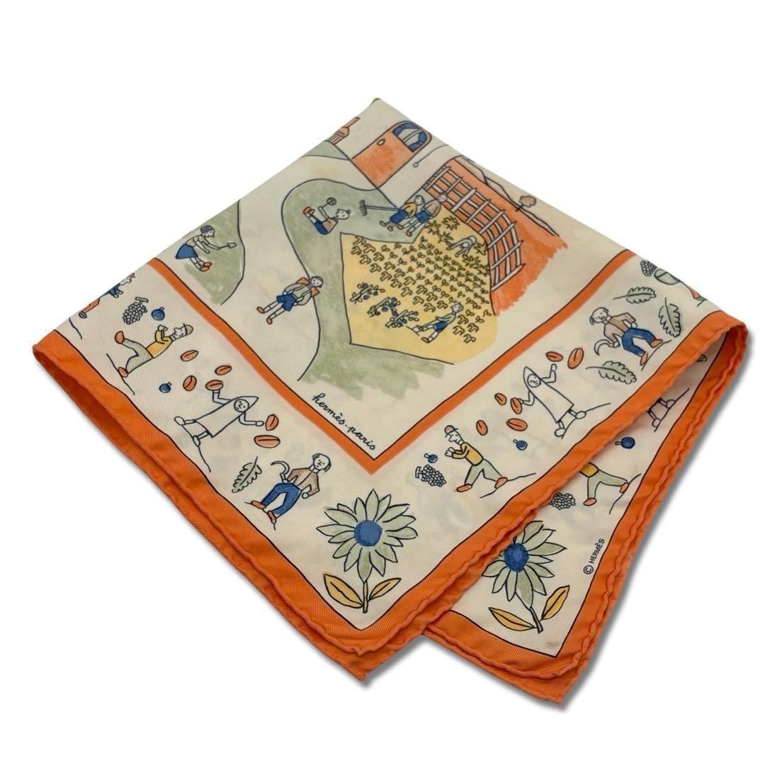 HERMES エルメス カレ45 プチカレ ガヴロッシュ シルク