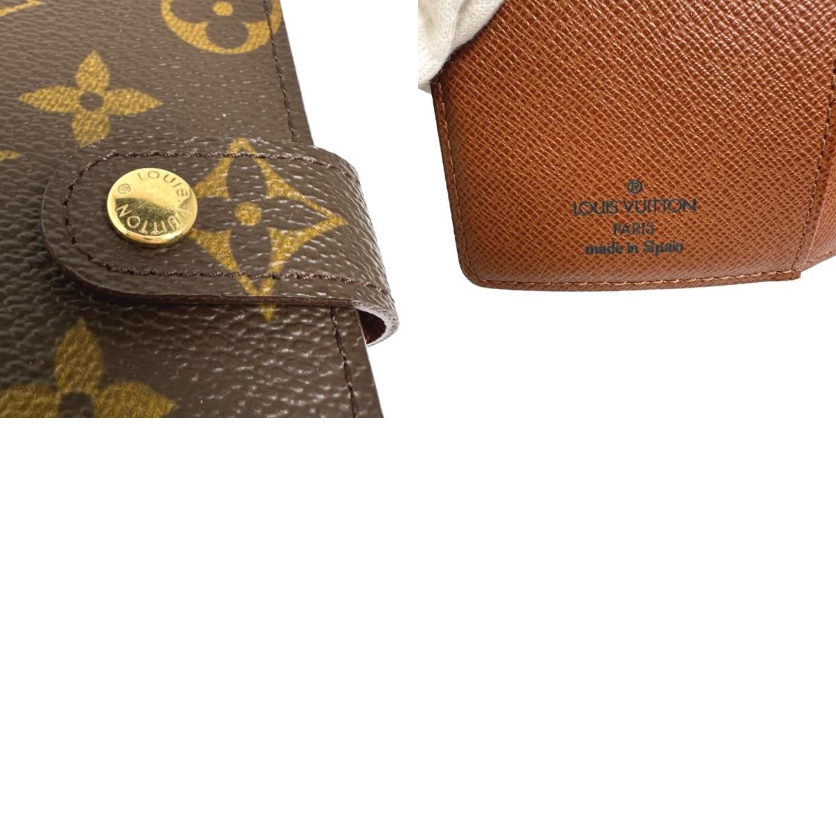 ルイヴィトン R20005 モノグラム 手帳ケース アジェンダPM 手帳カバー LOUIS VUITTON ブラウン