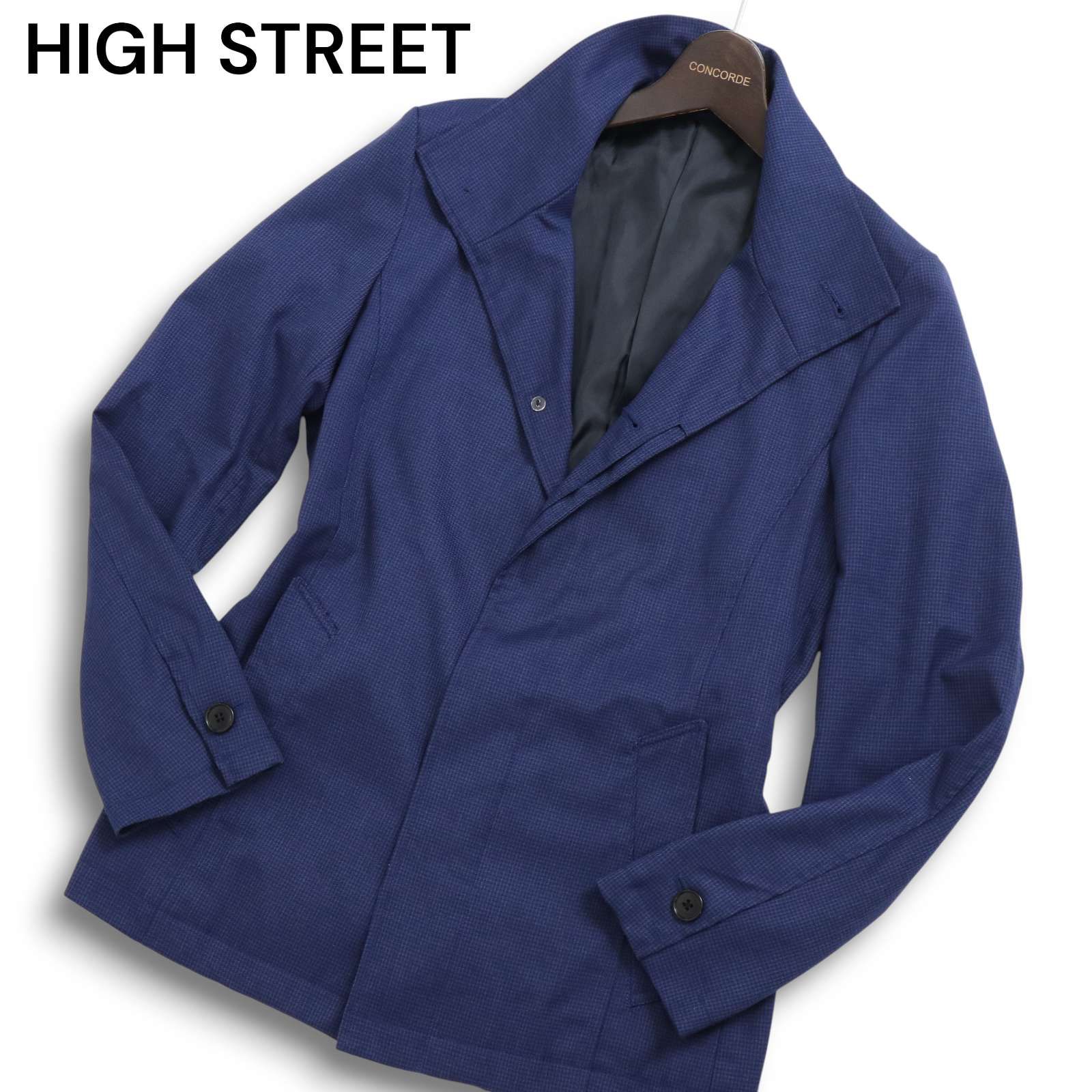 HIGH STREET ハイストリート 通年☆ チェック イタリアンカラー 