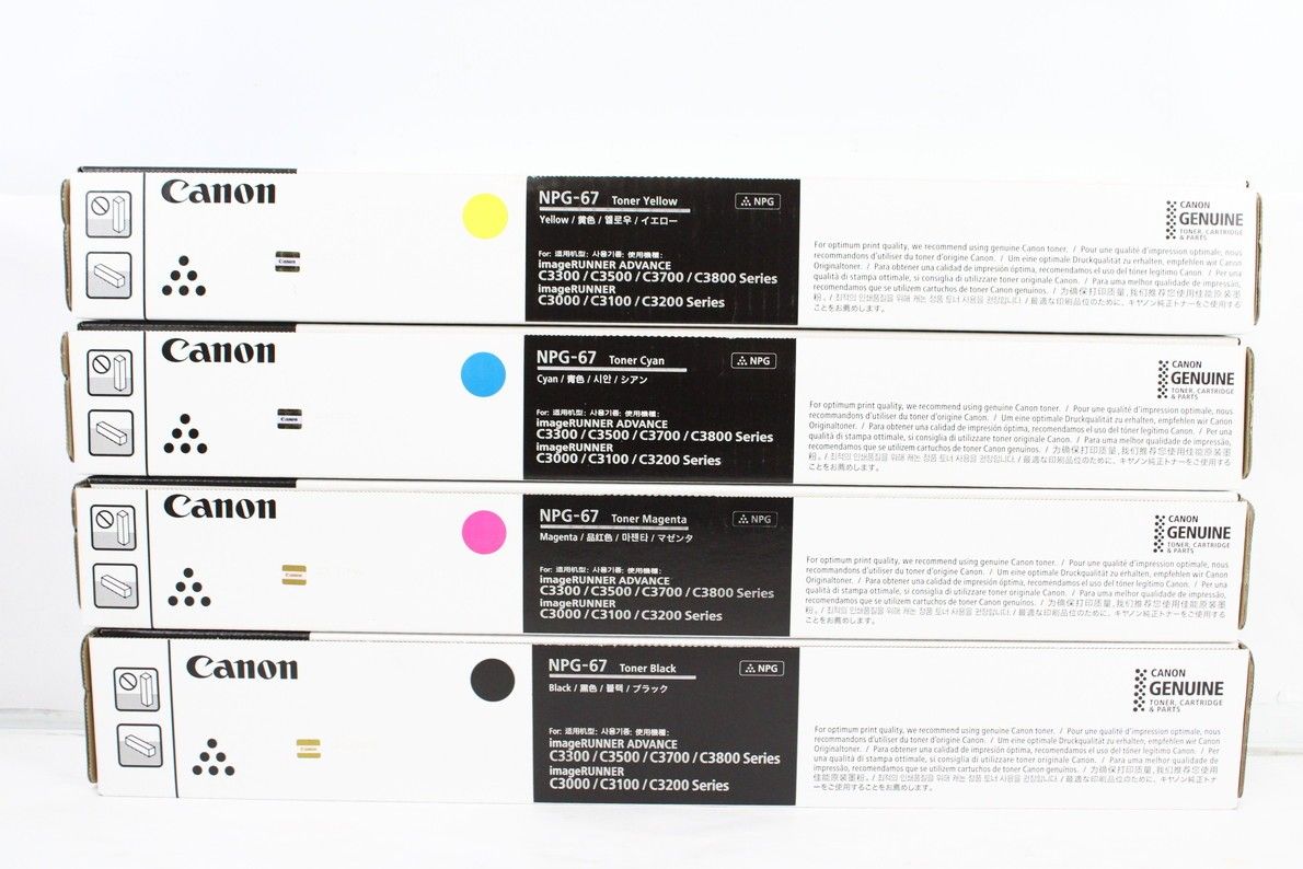 未使用 CANON 純正 トナー NPG-67 4色（シアン・マゼンタ・イエロー