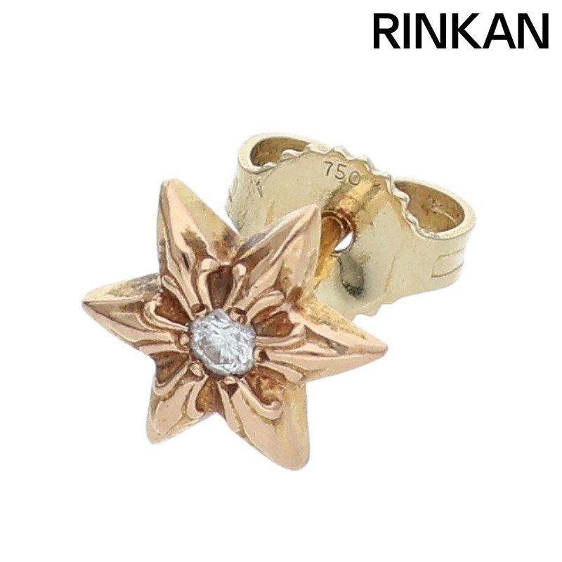 確実正規品　クロムハーツ スター スタッド ピアス 22K ダイヤモンド クロムハーツスタースタッド22Kwithダイヤモンドピアス|クロム