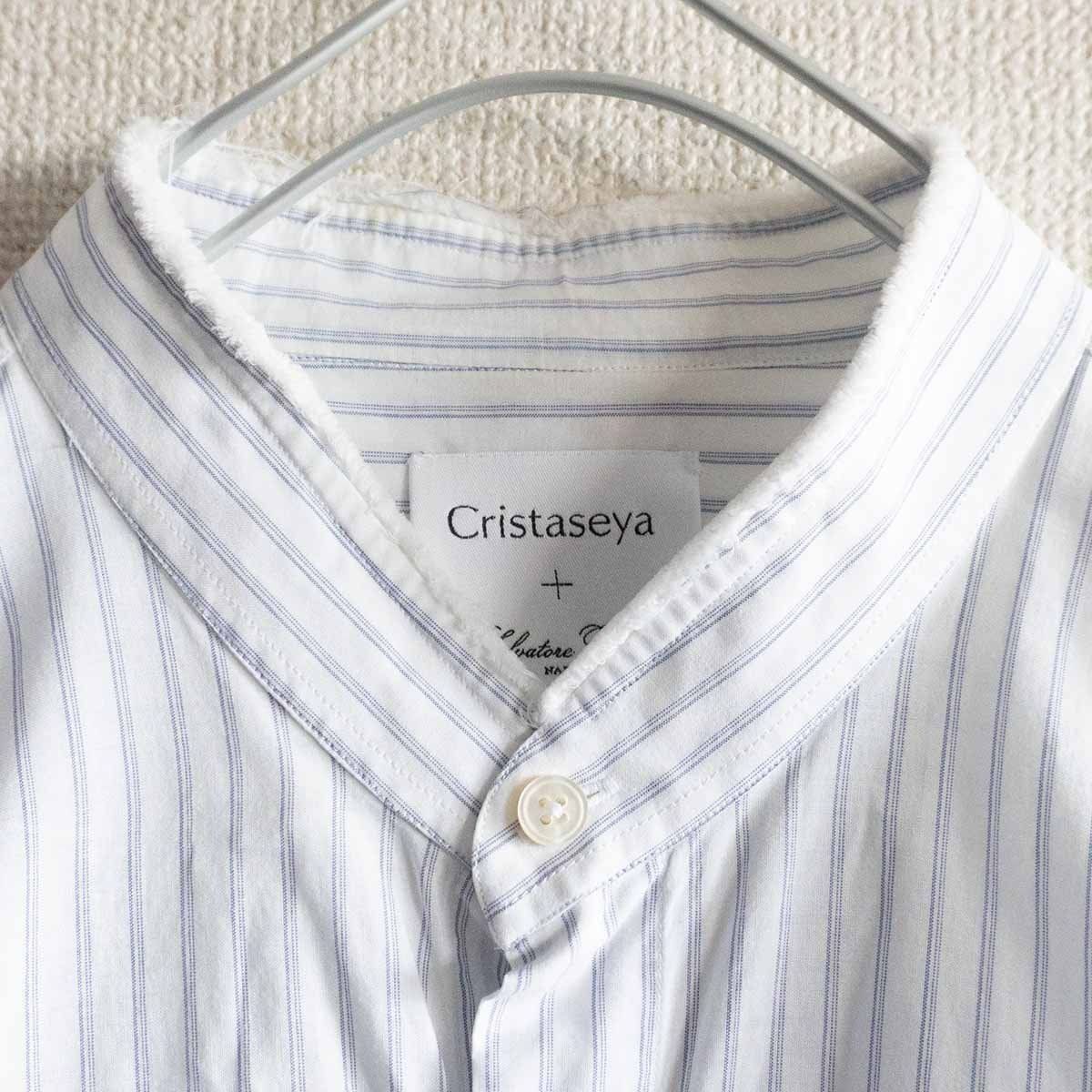 美品】CristaSeya×Salvatore Piccolo 【handmade poplin Mao shirt 】XL クリスタセヤ シャツ  2401296 - メルカリ