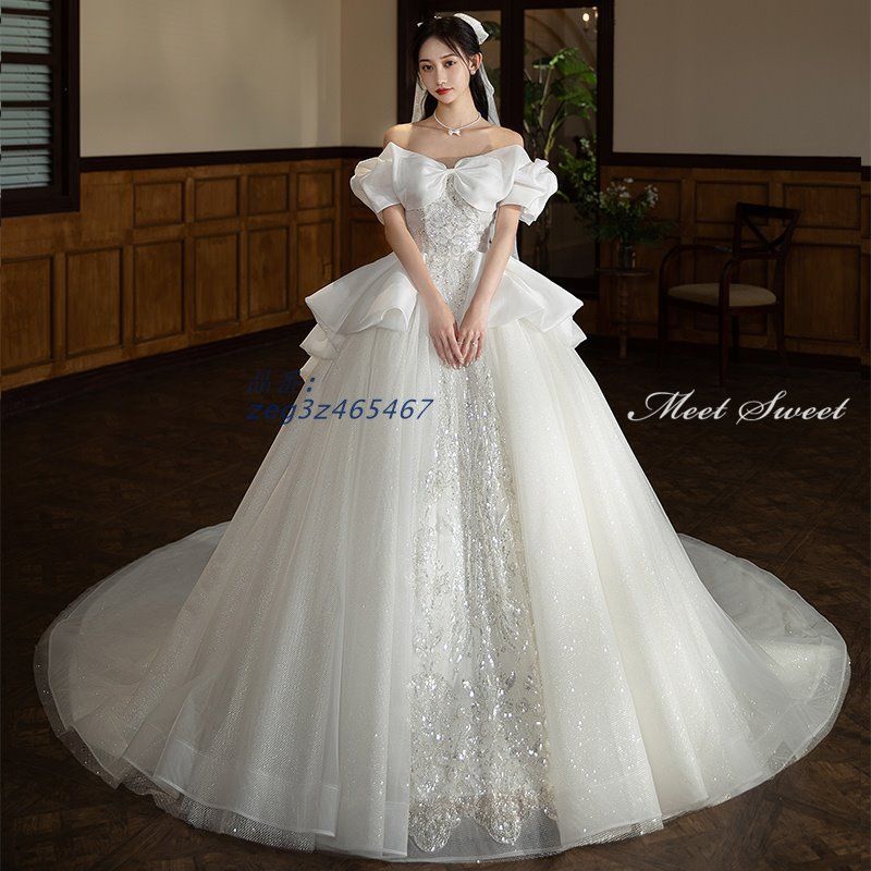 ウェディングドレス ウエディングドレス 二次会 結婚式 前撮り ブライダル 花嫁 プリンセスドレス ロングドレス プリンセスラインドレス zeg3z465467