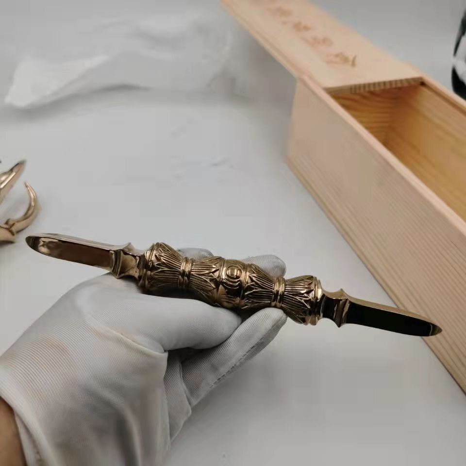最新作 「密教法具 寺院用仏具」極上品 真言宗 独鈷杵 真鍮製