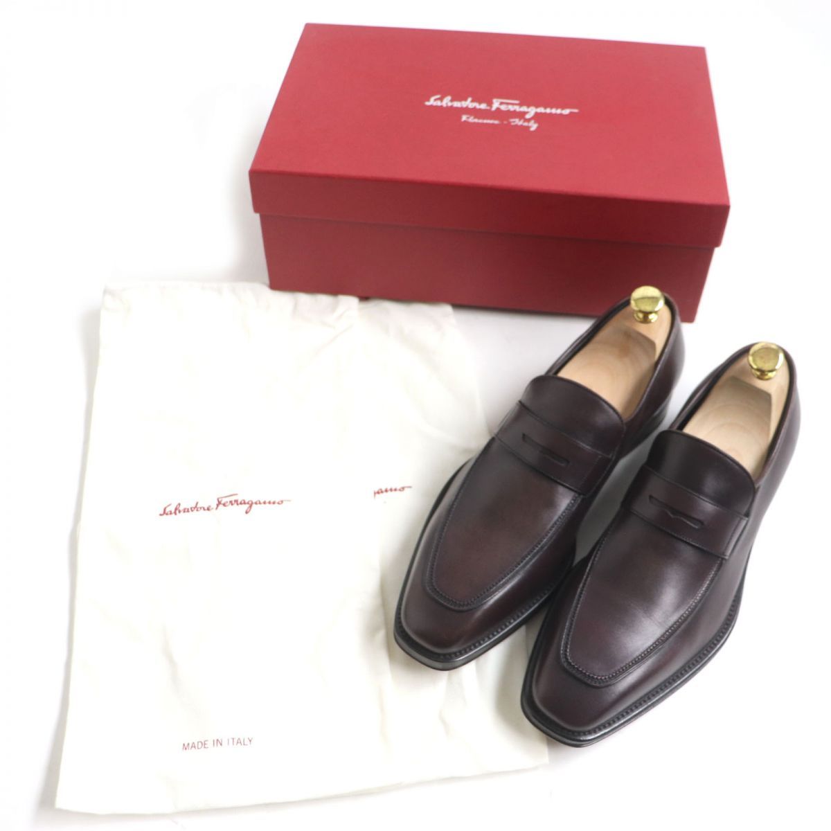 極美品▽Salvatore Ferragamo サルヴァトーレフェラガモ Uチップ