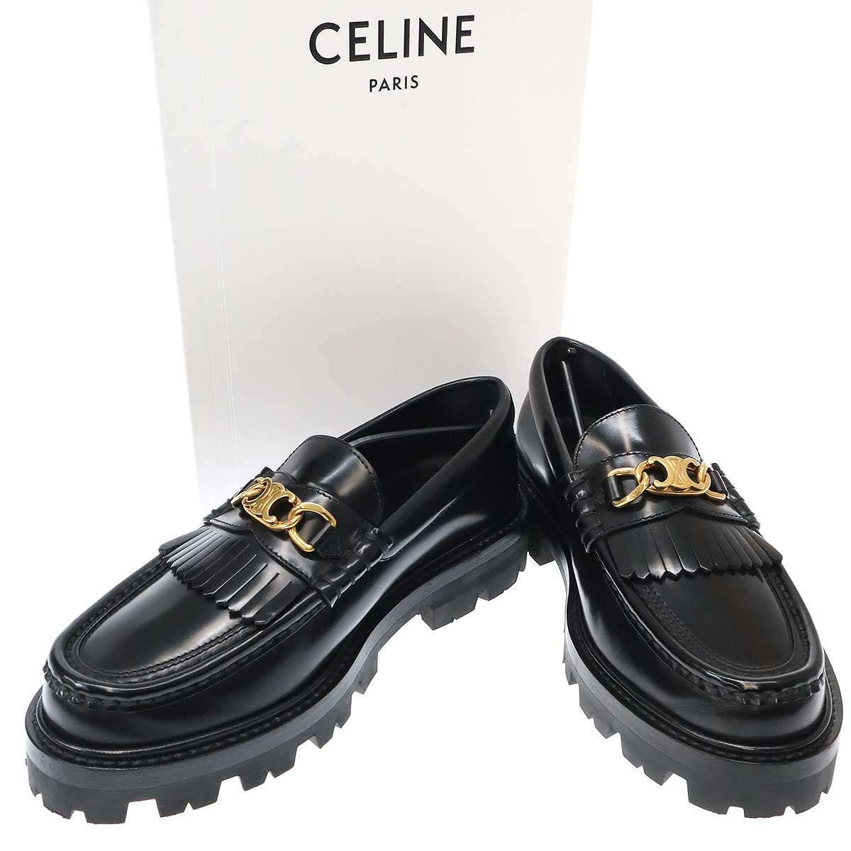 極美品】ロエベ アナグラム レザー バレエシューズ パンプス 革靴 極美