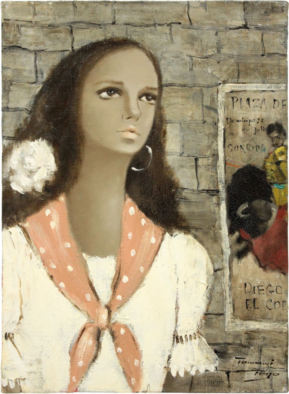 東郷たまみ 「黄昏のコリーダ」 油絵・油彩画 絵画 - メルカリ