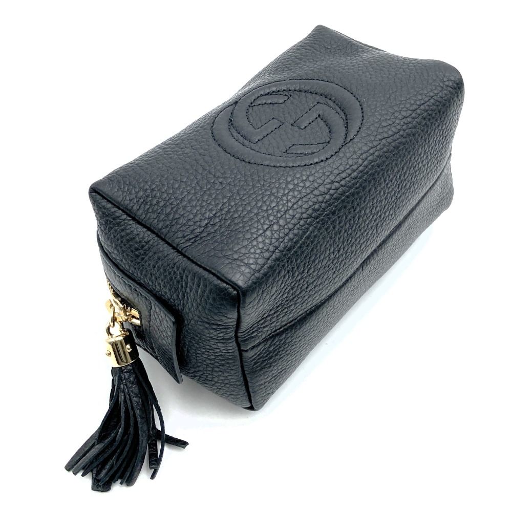 GUCCI グッチ 308636 ポーチ ブラック 黒 レザー ソーホー