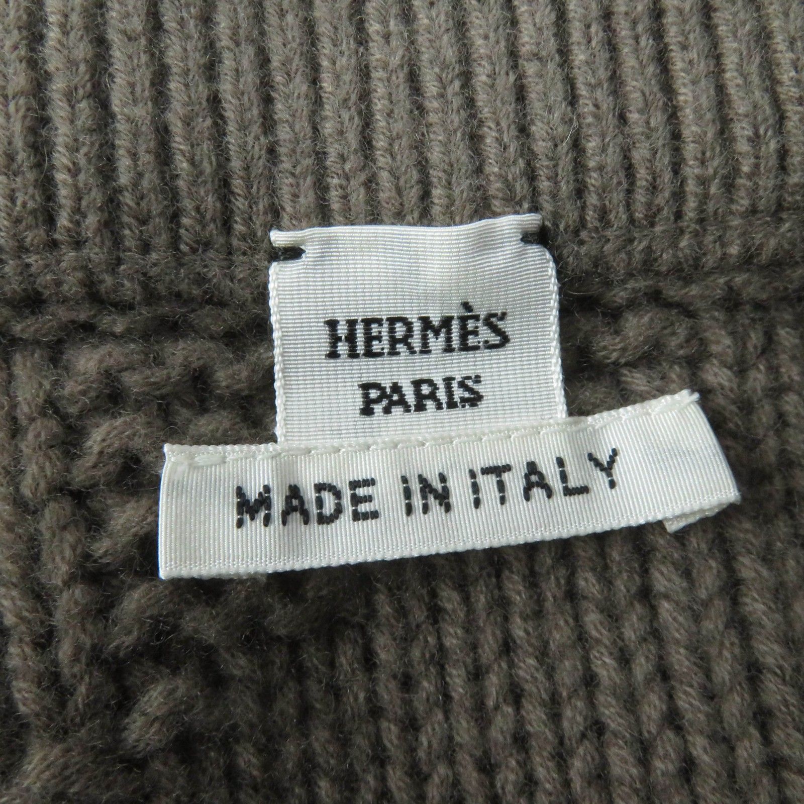 未使用品☆HERMES エルメス 23AW 3H2602D4 ウール100％ エトゥープ H柄 ニット ポンチョ 34 イタリア製 正規品 レディース