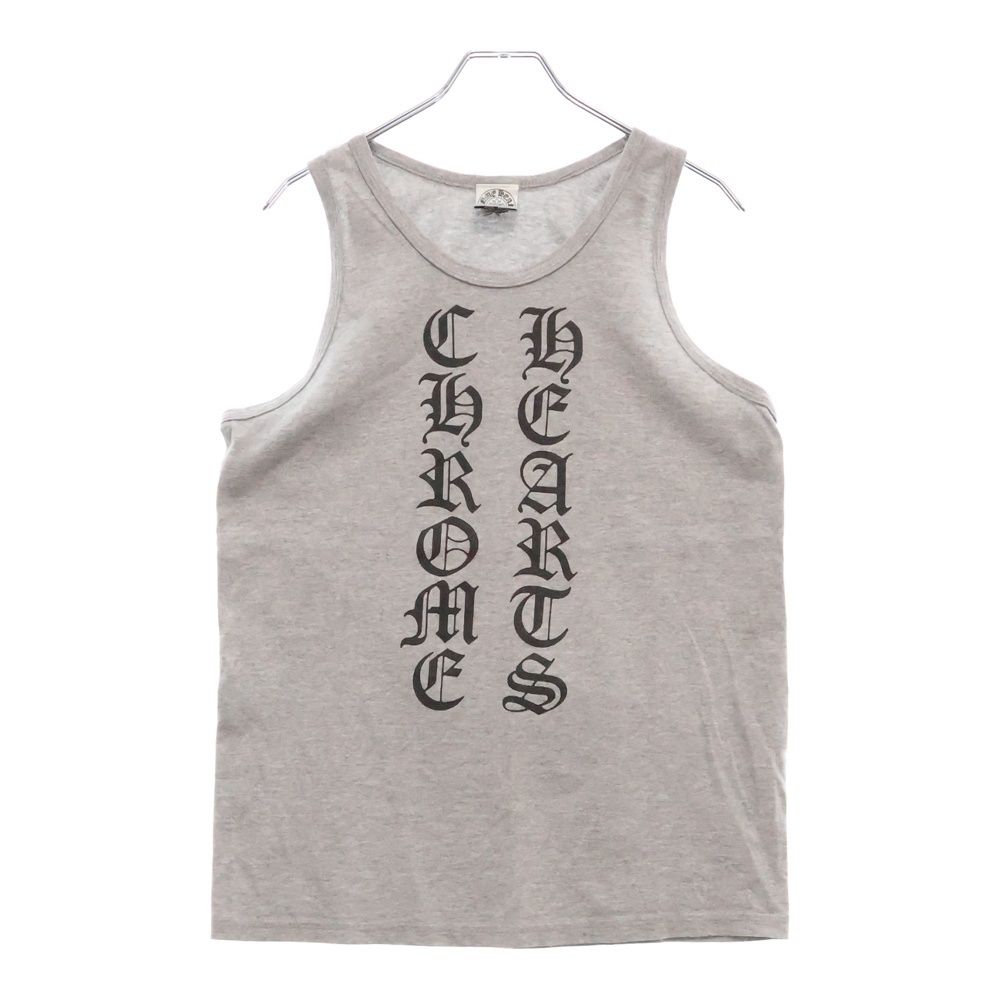 CHROME HEARTS クロムハーツ OLD CH TANK TOP スクリプトロゴプリントタンクトップ ノースリーブカットソー グレー