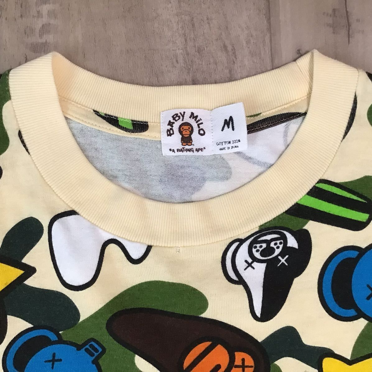 ★激レア★ KAWS × BAPE animal kingdom Tシャツ Mサイズ yellow a bathing ape カウズ エイプ ベイプ  アベイシングエイプ NIGO