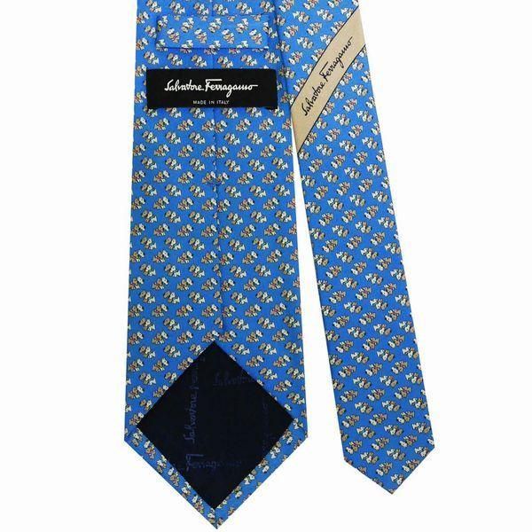 フェラガモ FERRAGAMO ネクタイ 8cm ライトブルー系 702638
