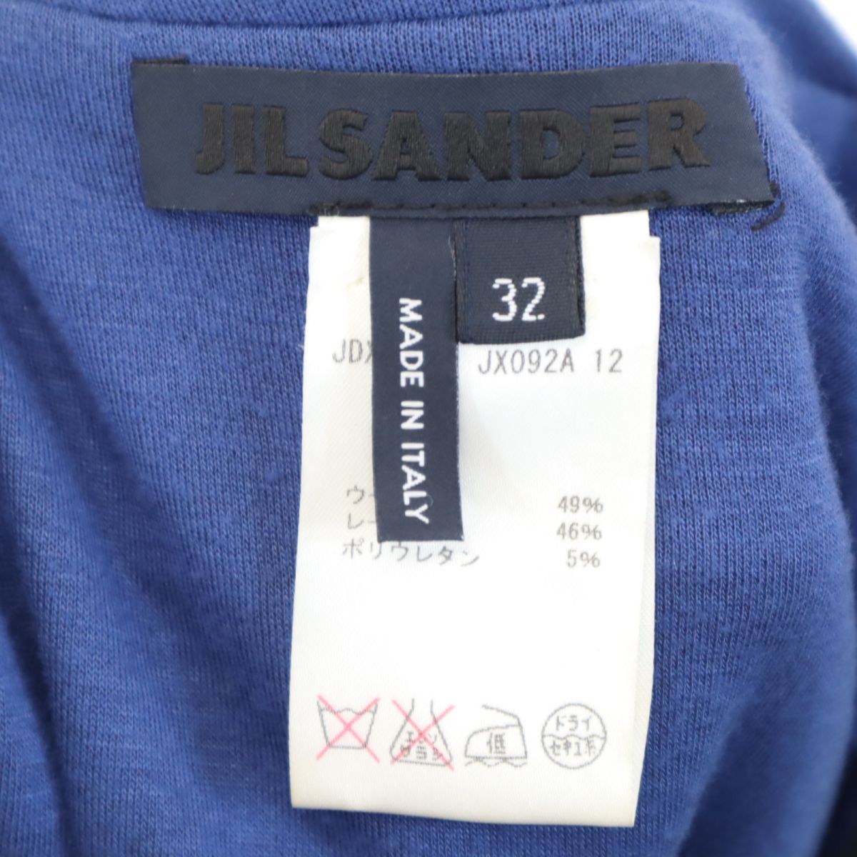 新品 未使用JIL SANDER ワンピース ネイビー 半袖 32 ジルサンダー イタリア製 半袖 ミニワンピース 32 ネイビー