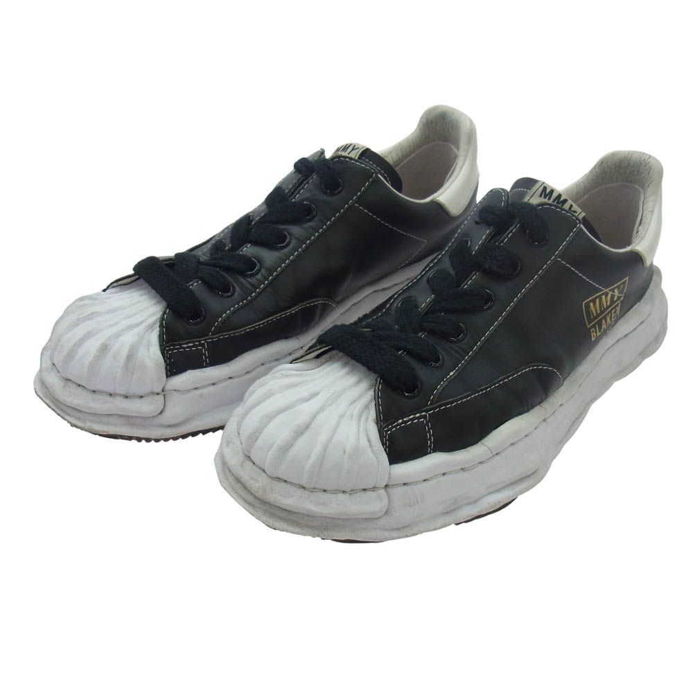 MIHARA YASUHIRO ミハラヤスヒロ A06fw702 Maison MIHARA YASUHIRO メゾン ミハラヤスヒロ BLAKEY ブレイキー レザー スニーカー ブラック系 ホワイト系 45