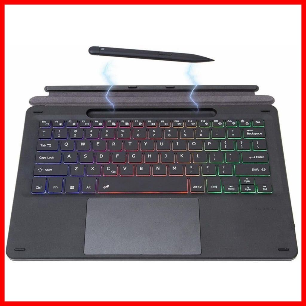 在庫 新登場 適用Surface Pro 11|Pro10| Pro 9|Pro 8 キーボード Bluetooth 純正 タッチパッド付きLEDバックライト surface proX キーボード 純正 surface pro9 キーボード 純正 su