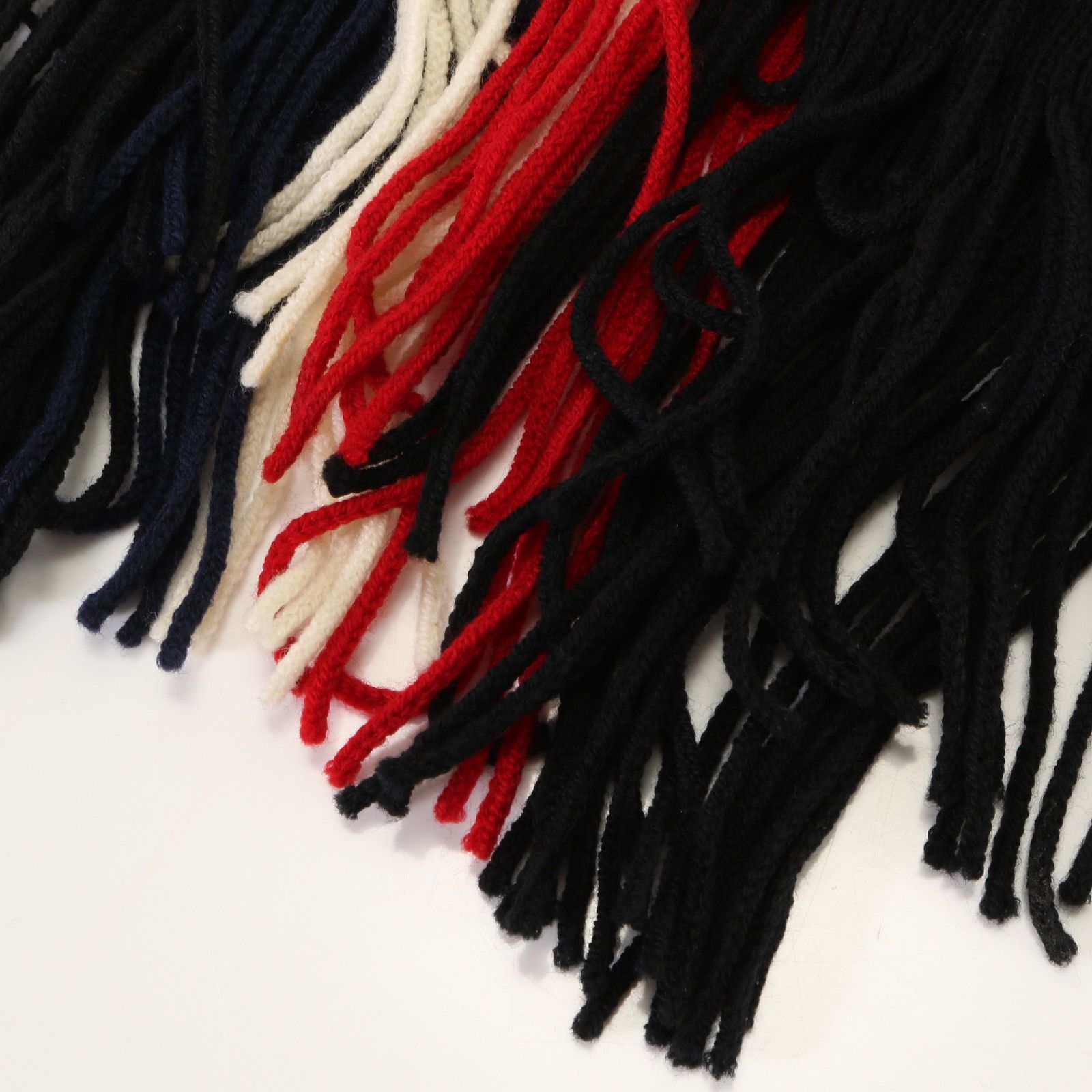 美品 モンクレール トリコロール ライン マフラー ロゴ