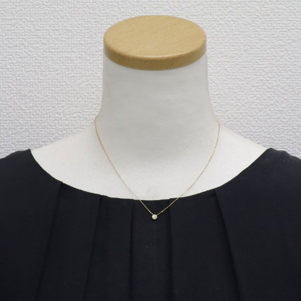 K18YG ダイヤモンド ペンダントネックレス 0.15ct - メルカリ 
