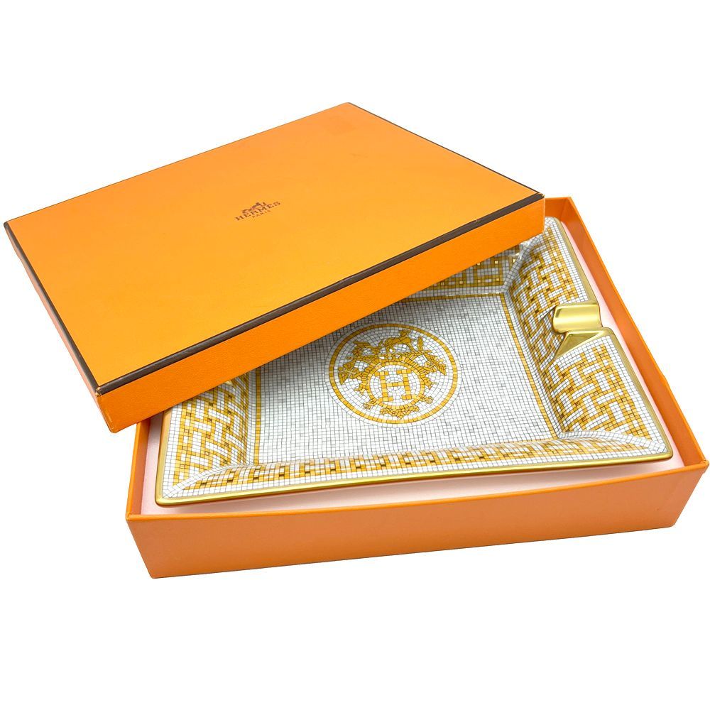 HERMES エルメス モザイク ヴァンキャトル 灰皿 トレイ アクセサリー
