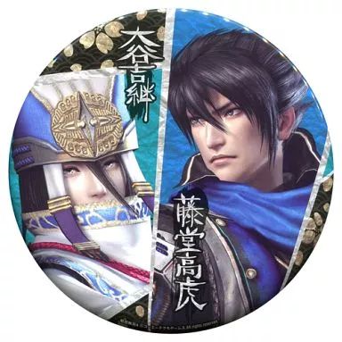 【中古】戦国無双4 H賞　BIG缶バッジ　9種 中古】バッジ・ピンズ(キャラクター) 大谷吉継＆藤堂高虎 BIG缶