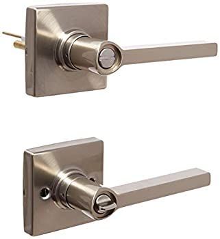 Schlage j40-sol-col SolsticeプライバシードアレバーSet with Decorativeコルトントリム、サテンニッケル