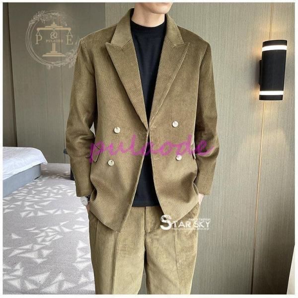 セットアップ メンズ 春秋 コットン テーラード カジュアル メンズスーツ おしゃれ コーデュロイ かっこいい 服 メンズファッション 20代 30代 40代 セットアップ メンズ スーツ ストレッチ 冬 おしゃれ コーデュロイ