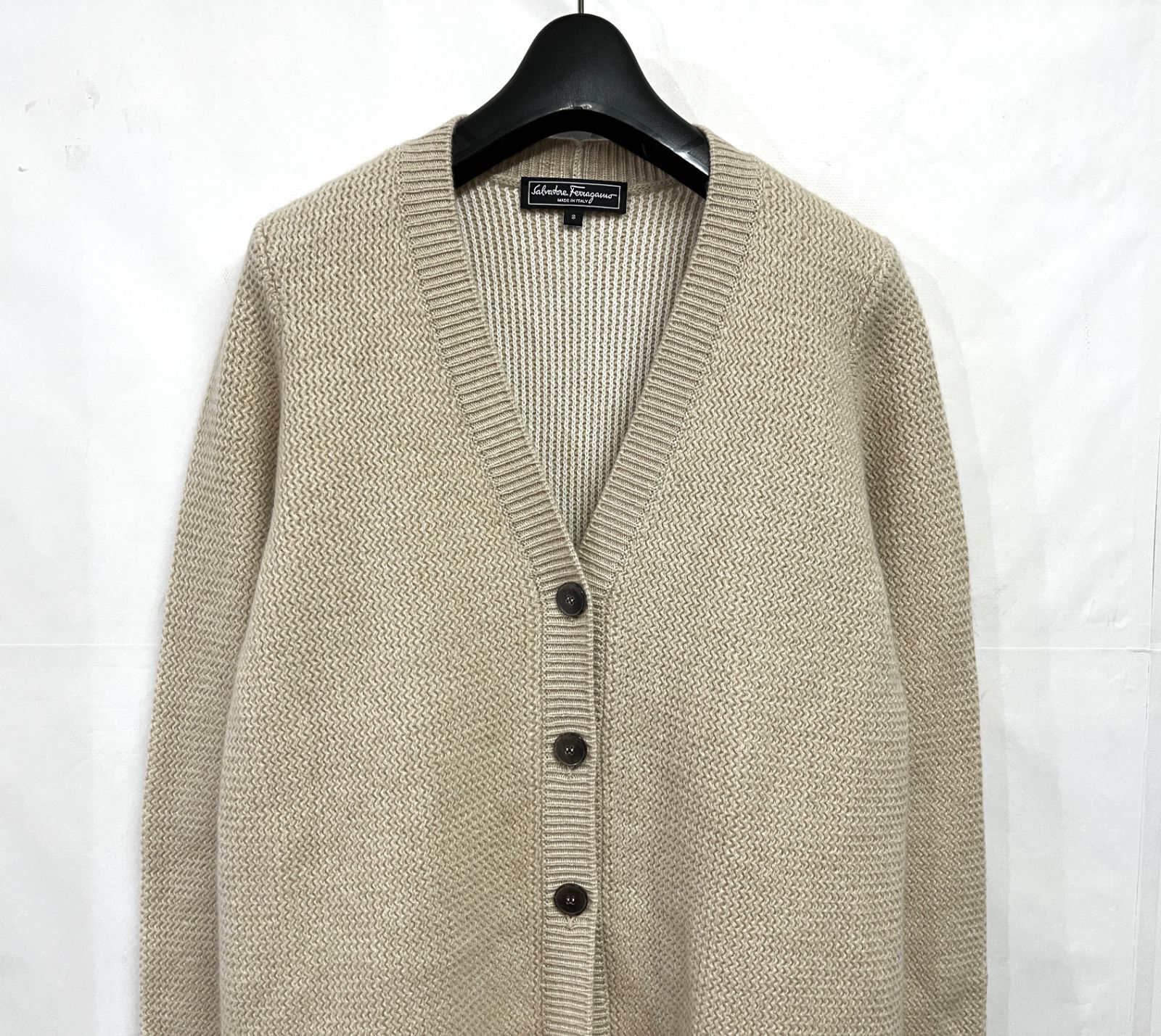 美品　Salvatore Ferragamo フェラガモ　カシミアカーディガン イタリア製 Salvatore Ferragamo｜サルヴァトーレフェラガモ