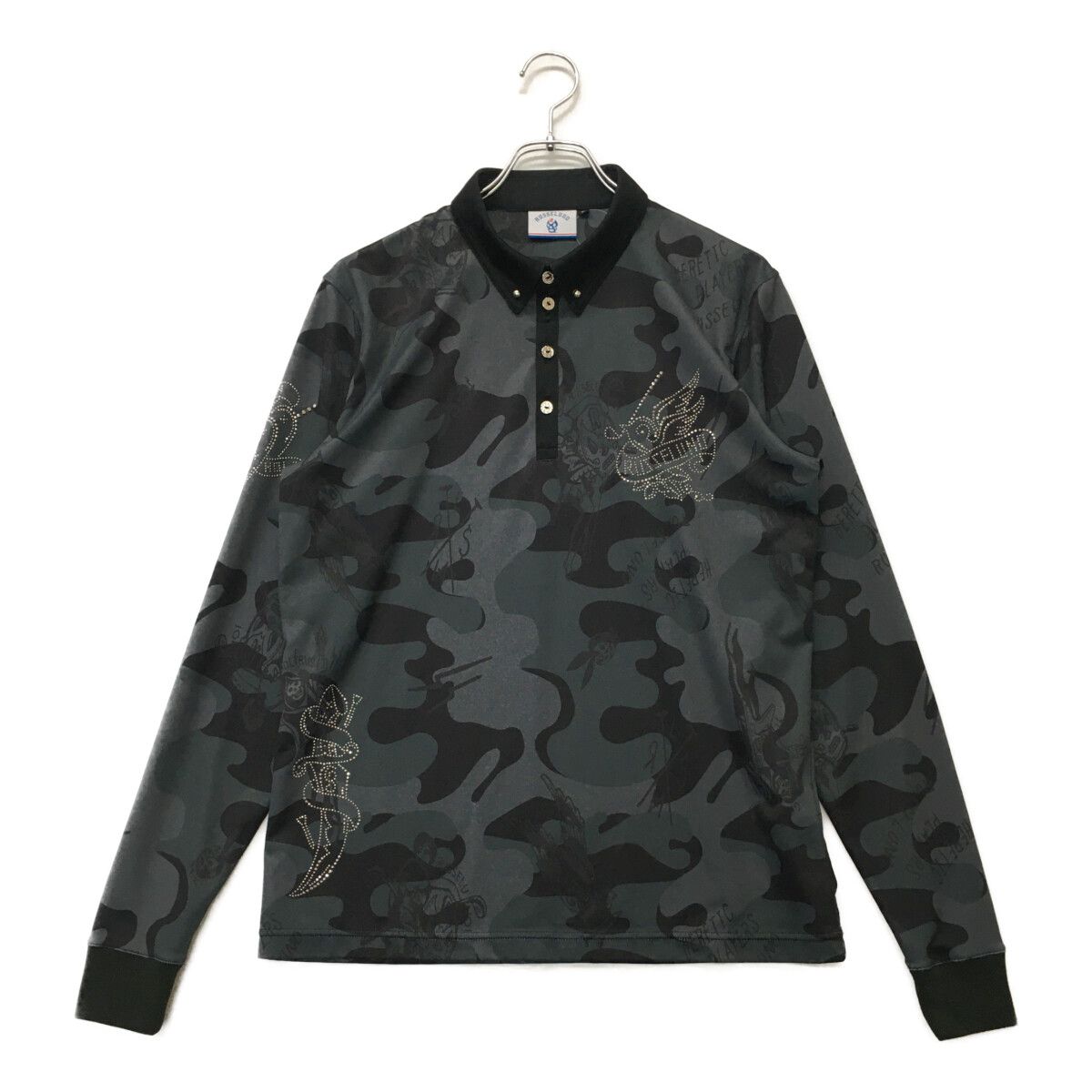 中古 メンズ ラッセルノ RUSSELUNO 長袖ポロシャツ 5(L) グレー系